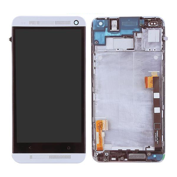 HTC One M7 LCD Touch Digitizer Screen Assembly replacment with frame