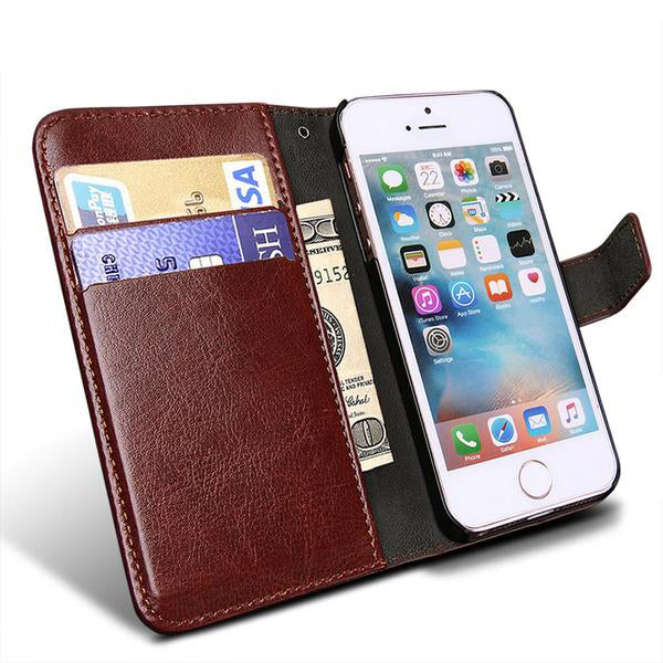 Wallet Leather Case for Apple iPhone 5S 5 SE