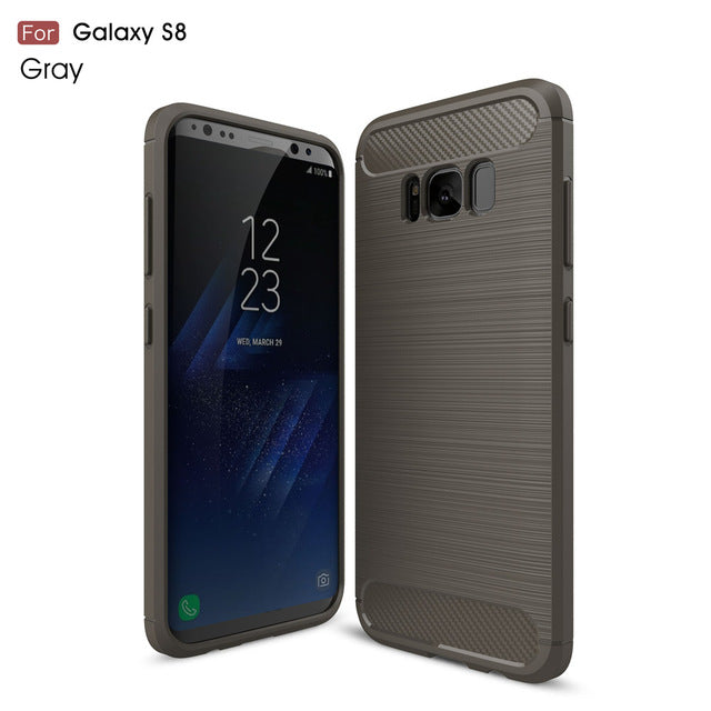 Environmental Carbon Fiber Soft TPU Anti-Skid Cover For Samsung S8 Plus S8Plus