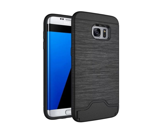 Impact Brushed Texture Stand Card Slot Cover for Galaxy