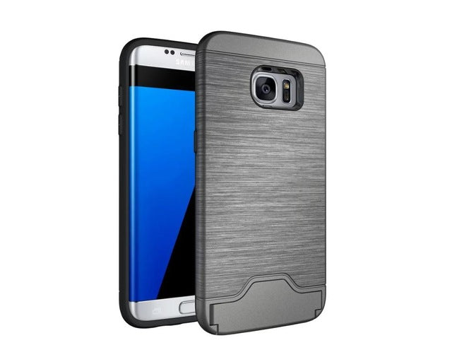 Impact Brushed Texture Stand Card Slot Cover for Galaxy