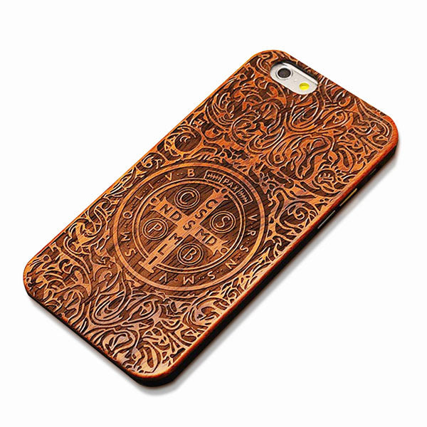 Retro Nature Embossed Wood Phone Cases For iPhone 5 5s SE 6 6s Plus