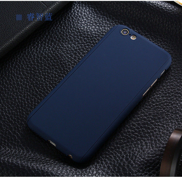 Luxury 360 Degree Full Body Protection Matte Phone Case For iPhone 6 6S 7 Plus 5 5S 8