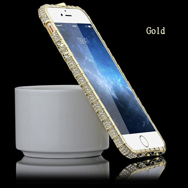 Luxury Bling Diamond Bumper Metal Frame Cover For Iphone 7 6 6s 5 5s SE