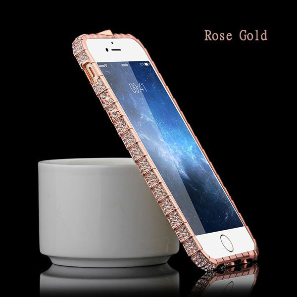 Luxury Bling Diamond Bumper Metal Frame Cover For Iphone 7 6 6s 5 5s SE