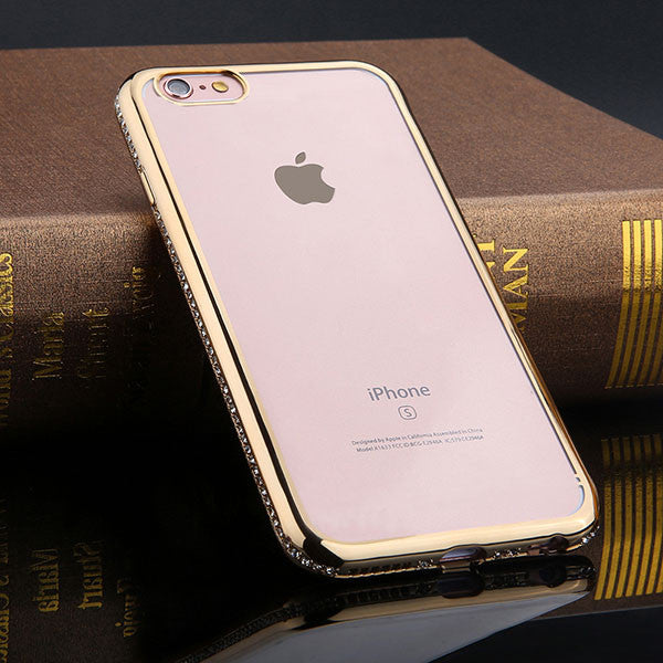 Diamond Plating Frame Soft TPU Phone Cases For Iphone 6 6s 7 Plus