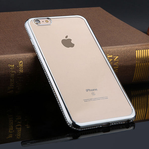 Diamond Plating Frame Soft TPU Phone Cases For Iphone 6 6s 7 Plus