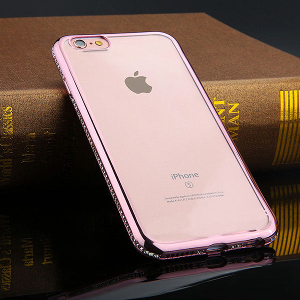 Diamond Plating Frame Soft TPU Phone Cases For Iphone 6 6s 7 Plus