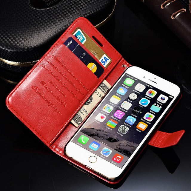 Wallet Leather Case For iPhone 6 6S Plus