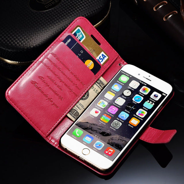 Wallet Leather Case For iPhone 6 6S Plus