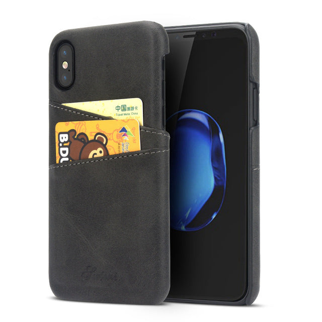 iPhone X Cover Leather Luxury Wallet Card Slots for iPhone 10