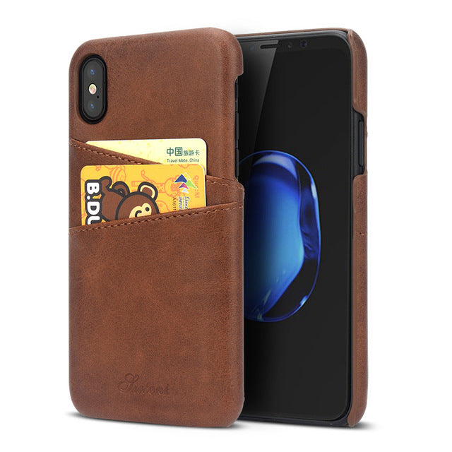 iPhone X Cover Leather Luxury Wallet Card Slots for iPhone 10