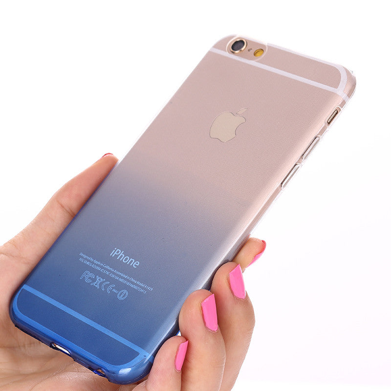 Ultra Thin Glitter Gradient TPU Case For iPhone 5 5S X 6 6S 7 Plus