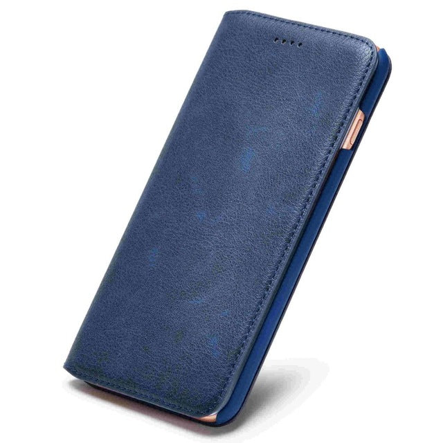 Genuine Leather Luxury Cases Cover for iPhone X 7 Plus 8 6 Plus 6s 5 5s SE S8