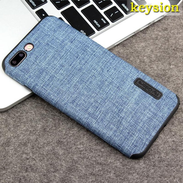 Fashion Linen Cloth and TPU Silicone soft Anti-knock Cover for iPhone 8 8 Plus 7 7 Plus