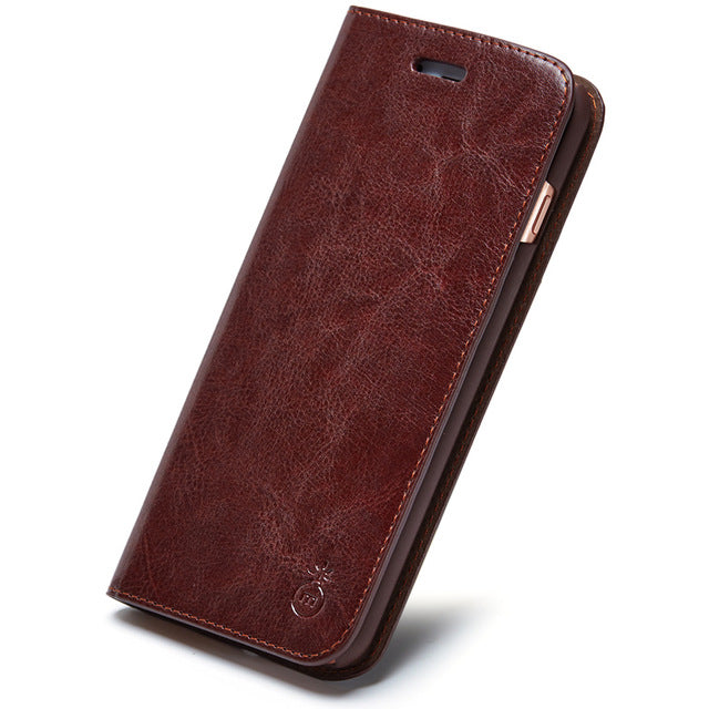 Luxury Flip Leather Case for iPhone X 7 plus 8 6 Plus 6s Plus 5 5s SE