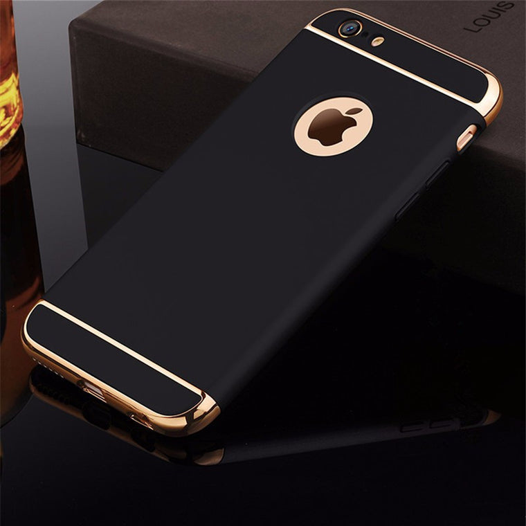 Luxury Black Matte Hard 360 Protection Case For iphone 6 S 7 8 Plus