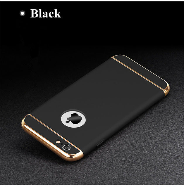 Luxury Black Matte Hard 360 Protection Case For iphone 6 S 7 8 Plus